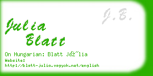 julia blatt business card